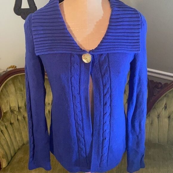 Kim Rogers one botton, open sweater. Vintage. Women’s M. - Picture 3 of 6